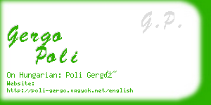 gergo poli business card